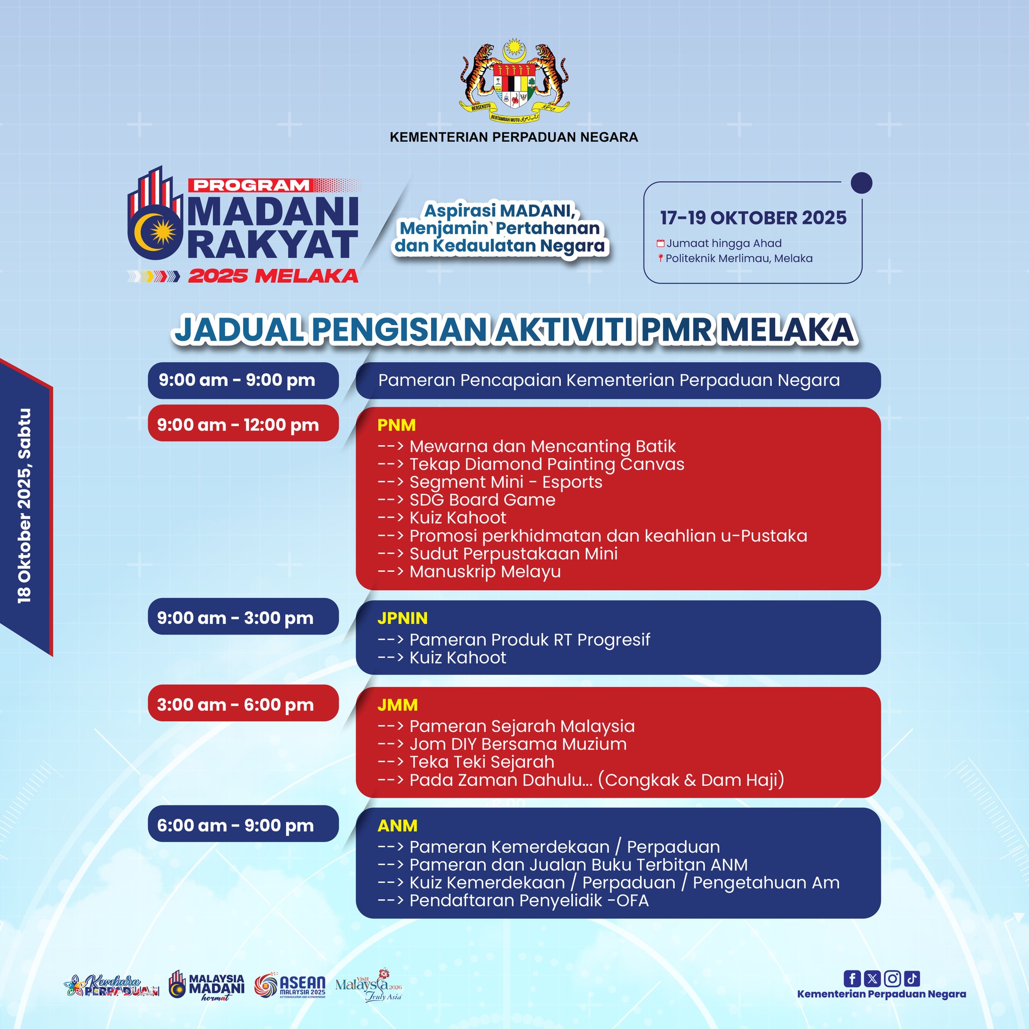 JADUAL PENGISIAN AKTIVITI PMR MELAKA